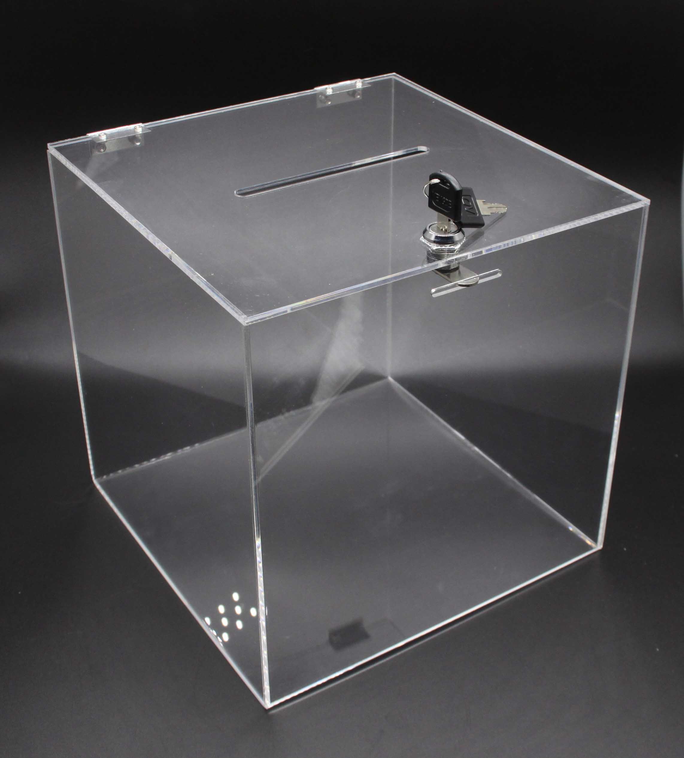 Clear Ballot Box Donation Box Charity Box Suggestion Box Fundraising